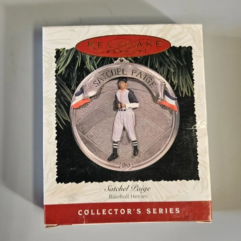 Vintage Satchel Paige Baseball Heroes1996 Hallmark Keepsake Ornament - New (D3)